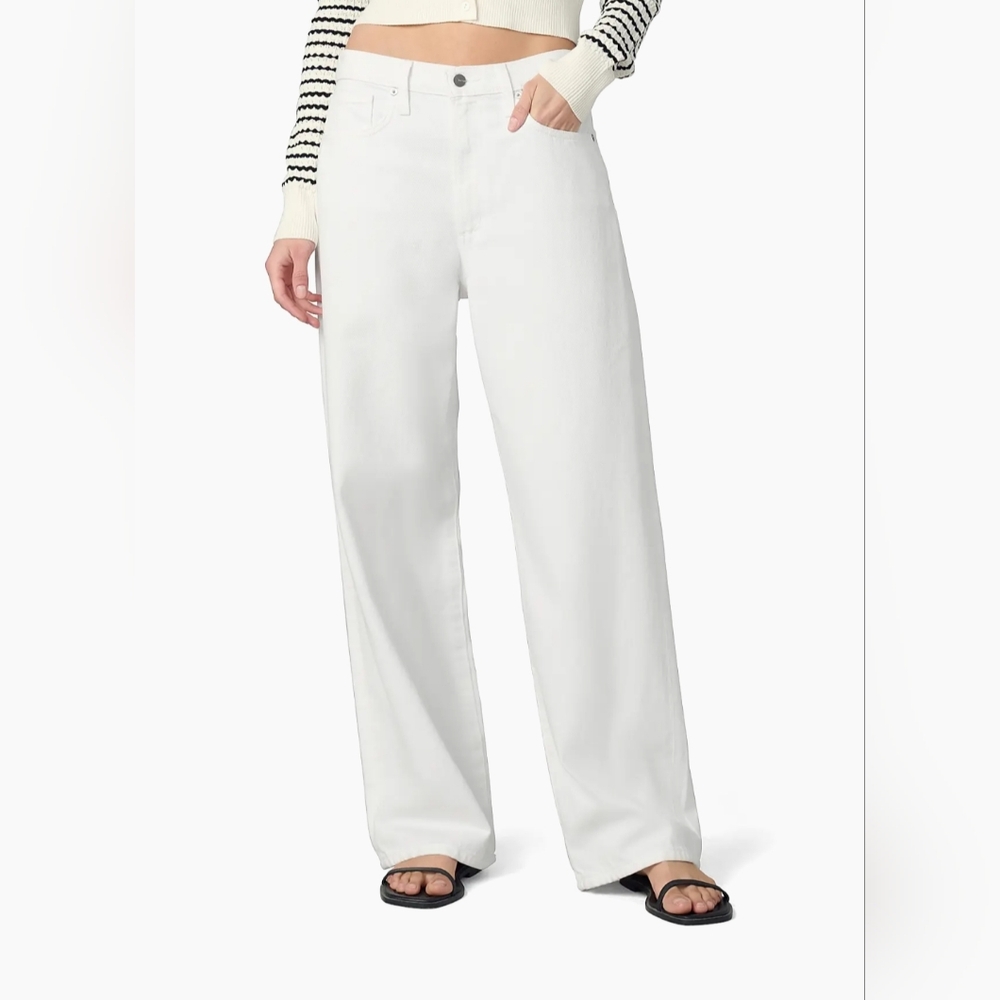 NWT Joe's Jeans Low Slung Baggy White Jeans -10